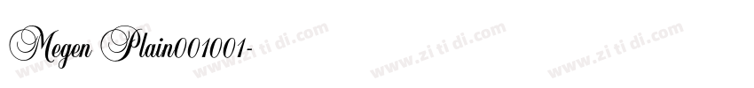 Megen Plain001001字体转换